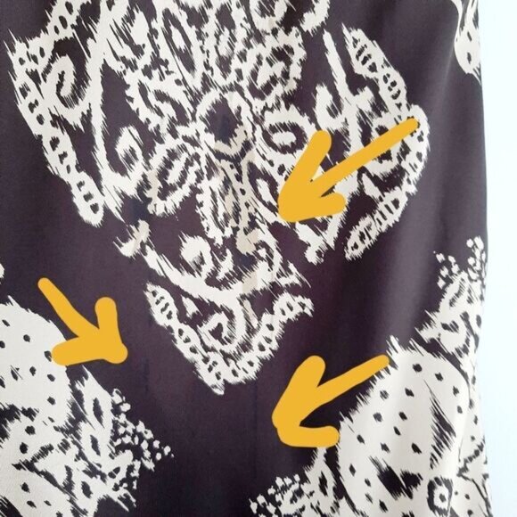 LAUNDRY / by Shelli Segal 100% Silk Scarf Style Halter Dress Sz 10 Flawed - Picture 8 of 15